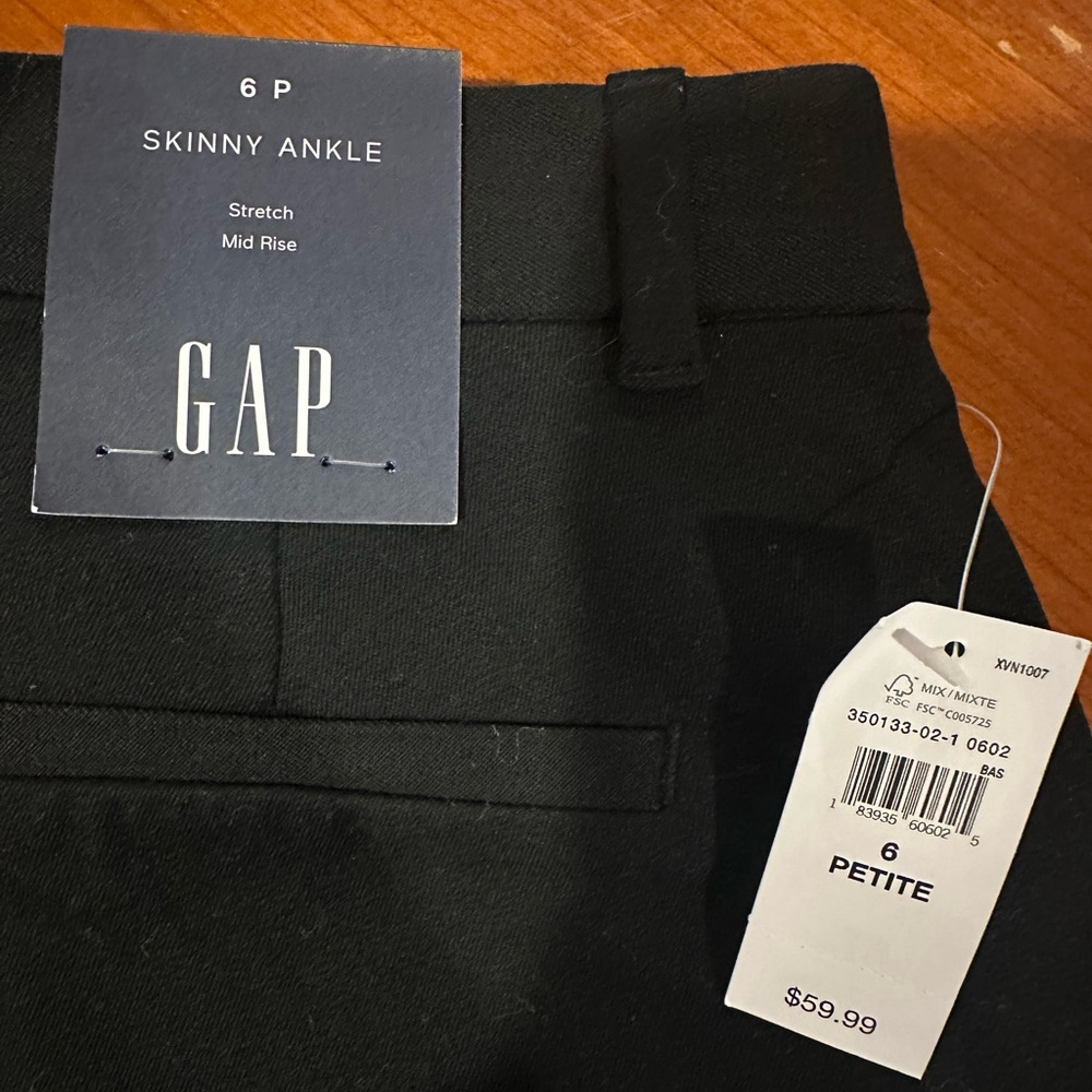 GAP Mid Rise Stretch Skinny Ankle Work Pants - Picture 6 of 6